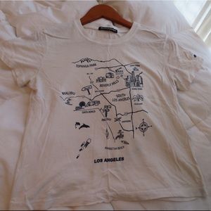 Brandy Melville Los Angeles Map T-shirt